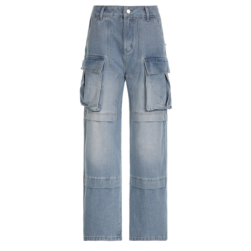 Street Drape Cargo Denim Jeans