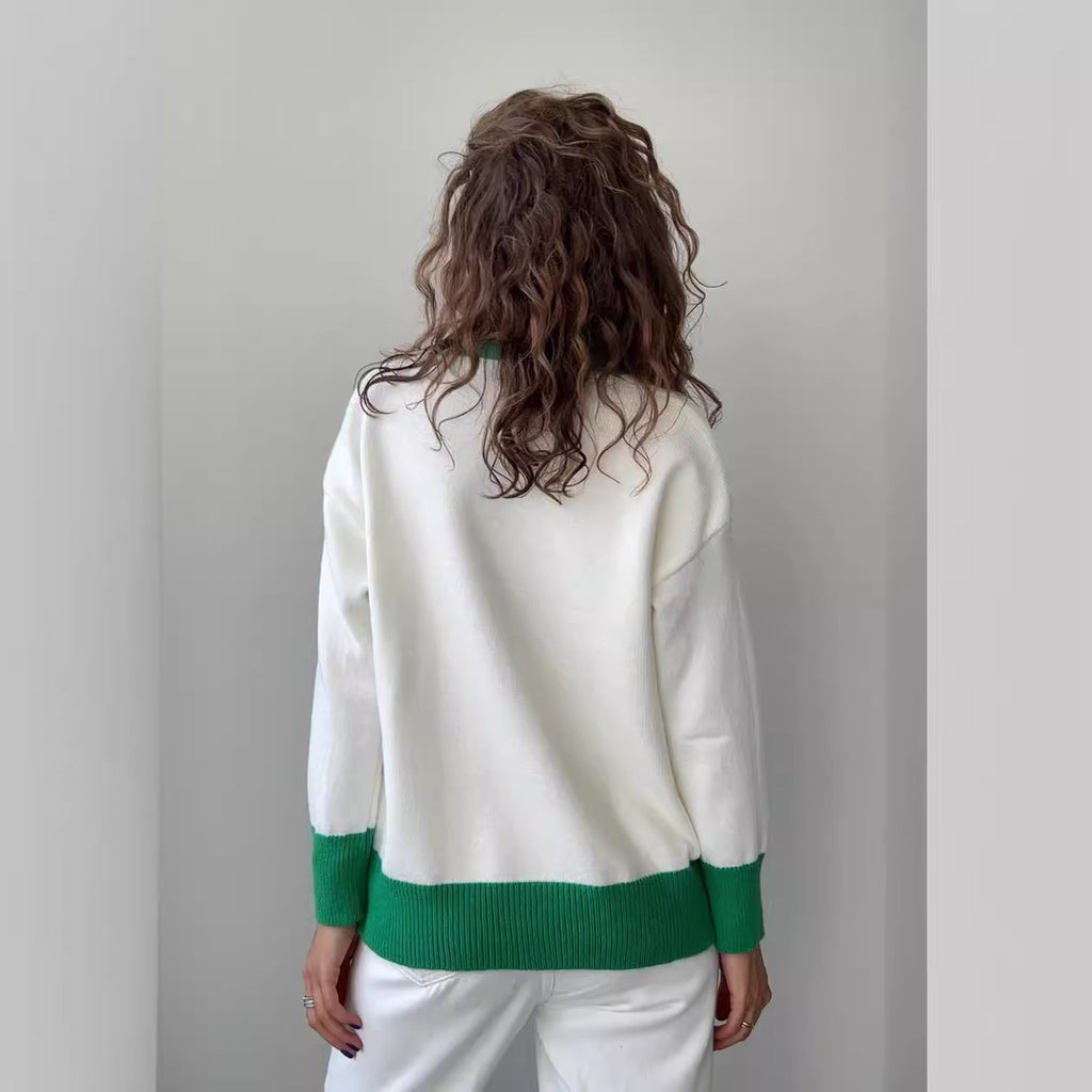 Idle Contrast Knitted Cardigan