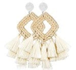 Geometric Vines Hand-woven Earrings