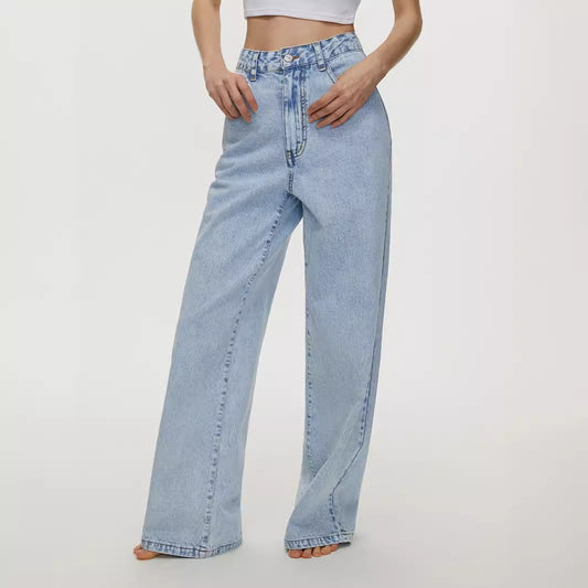 Straight Loose Denim Trousers