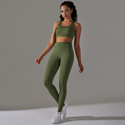 Seamless Breathable Active Pants Set