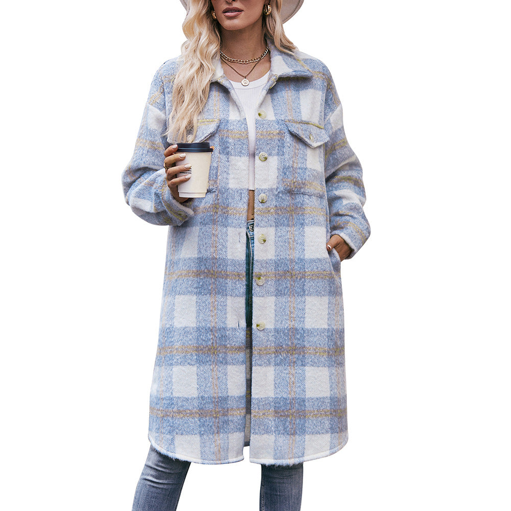 Mohair Plaid Coat