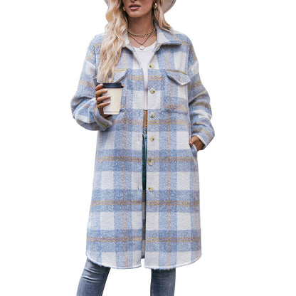 Mohair Plaid Coat