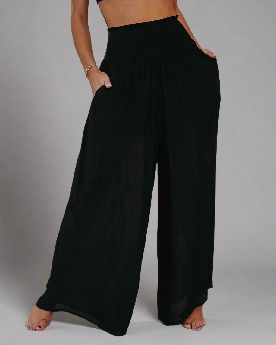 Cotton Loose Pocket Casual Pants