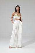 Spring Wide Leg Women Two Piece Sets