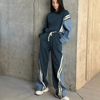 Côte Contrast Stripe Sweat Set