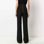 Classic Black Office Flared Pants