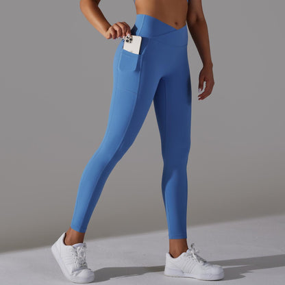 Cross Waist Pocket Active Pants