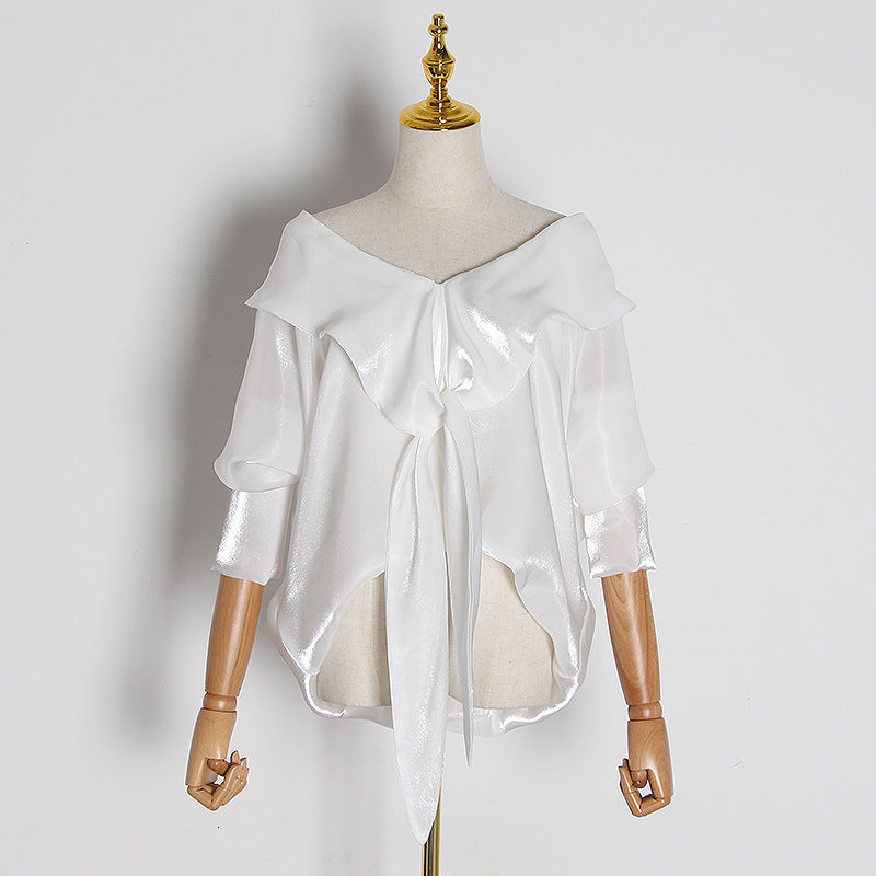 Elegant Solid Off Shoulder Blouse