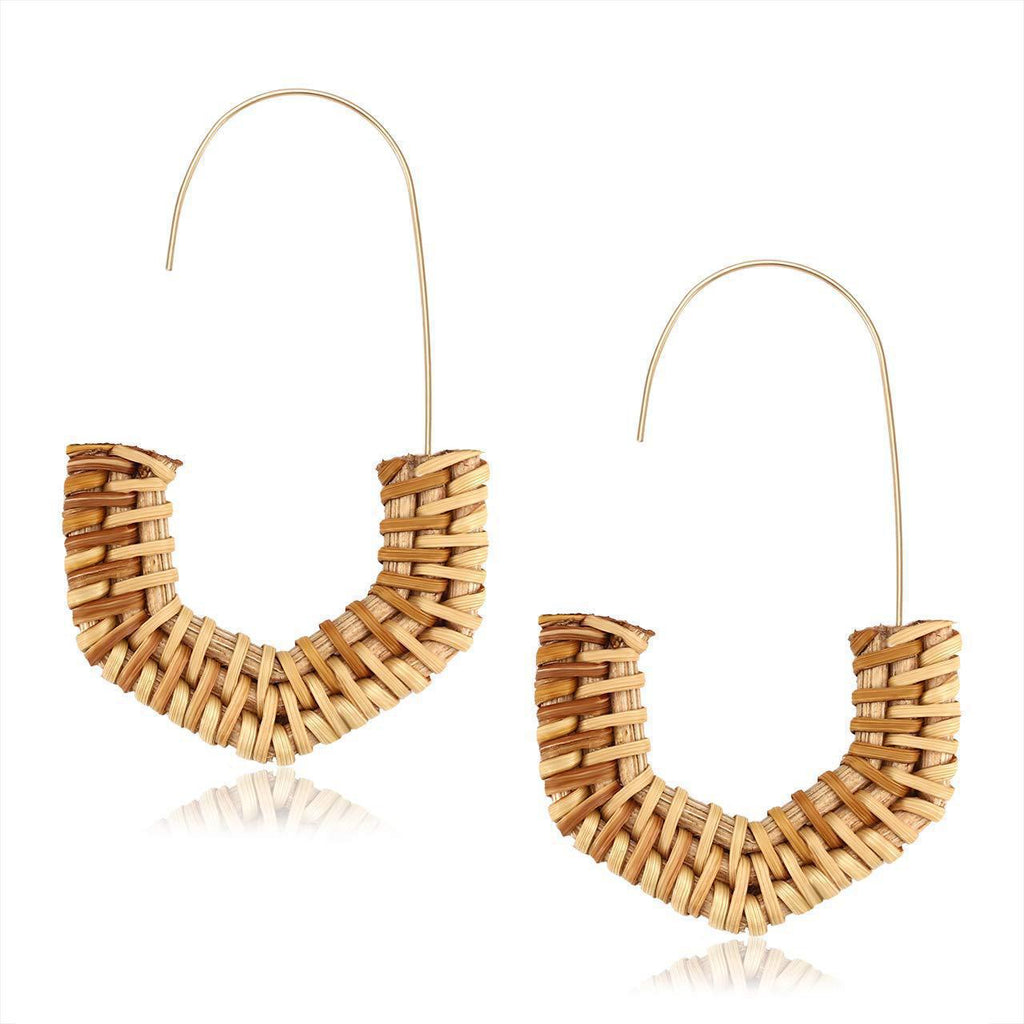Geometric Vines Hand-woven Earrings