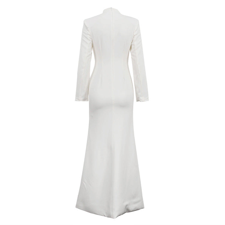 Split French Button Dress