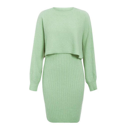 Two Piece Knitted Dress Set