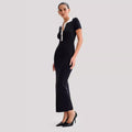 Classic Collared Knitted Sheath Dress
