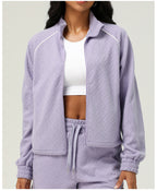 Luxe Chevron Zip Jacket