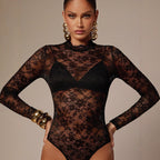 Long Sleeve Lace Bodysuit