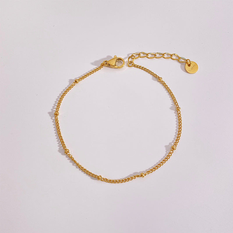 Stainless Steel Bead Chain Bracelet