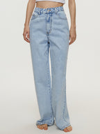 Straight Loose Denim Trousers