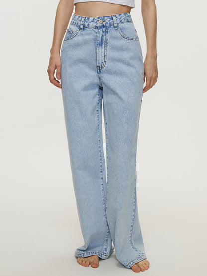 Straight Loose Denim Trousers