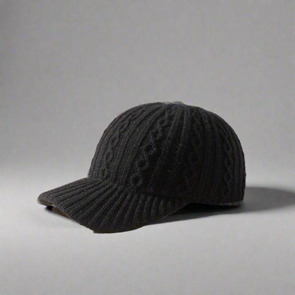 Knitted Wool Peaked Cap