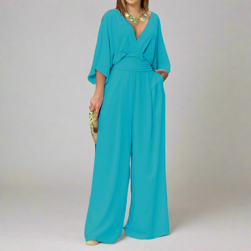 Batwing Backless Jumpsuit