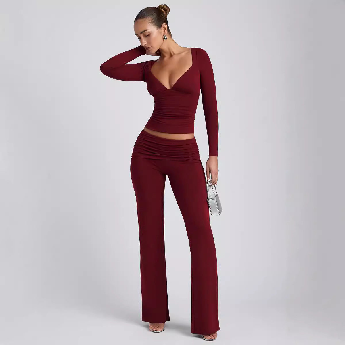 Leisure Wide Leg Loungewear Suit