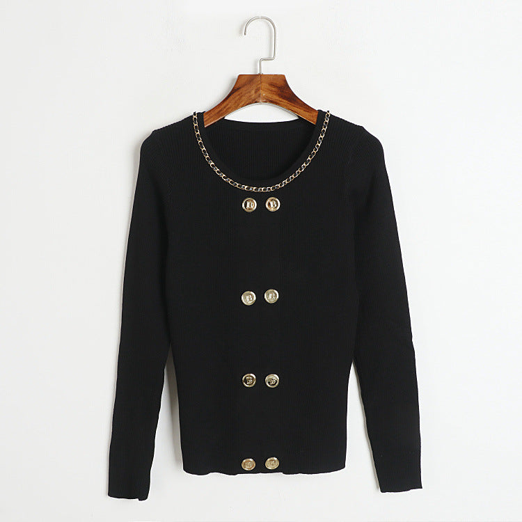 Classic French Double Breasted Chain Blazer