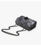 Gradient Rhombus Embossed Chain Messenger Bag