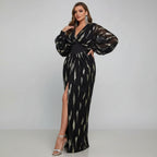 Curve Lantern Evening Dress
