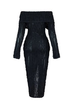 Black Elegant Off Neck Dress