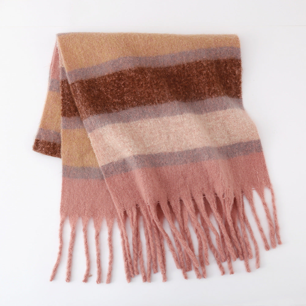 Mohair Striped Scarf