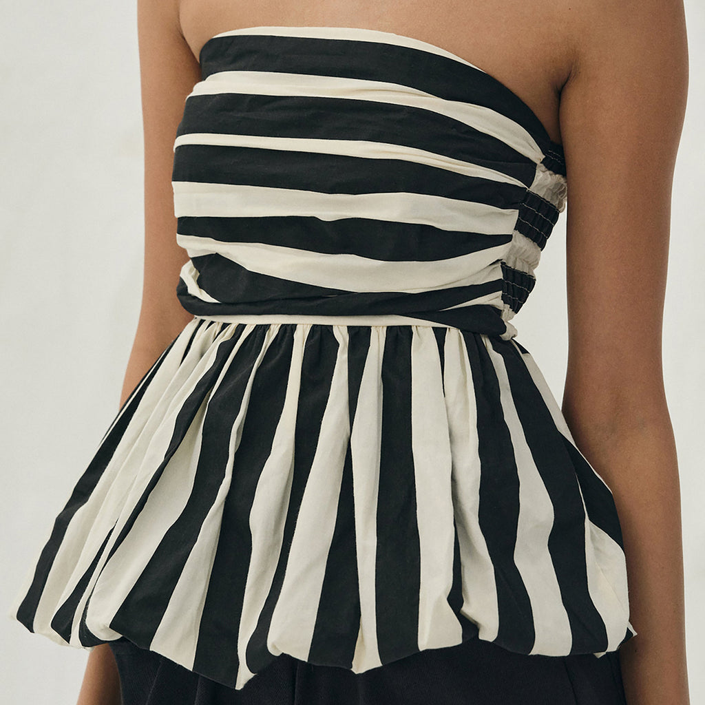 Tube Top Bud Striped Top