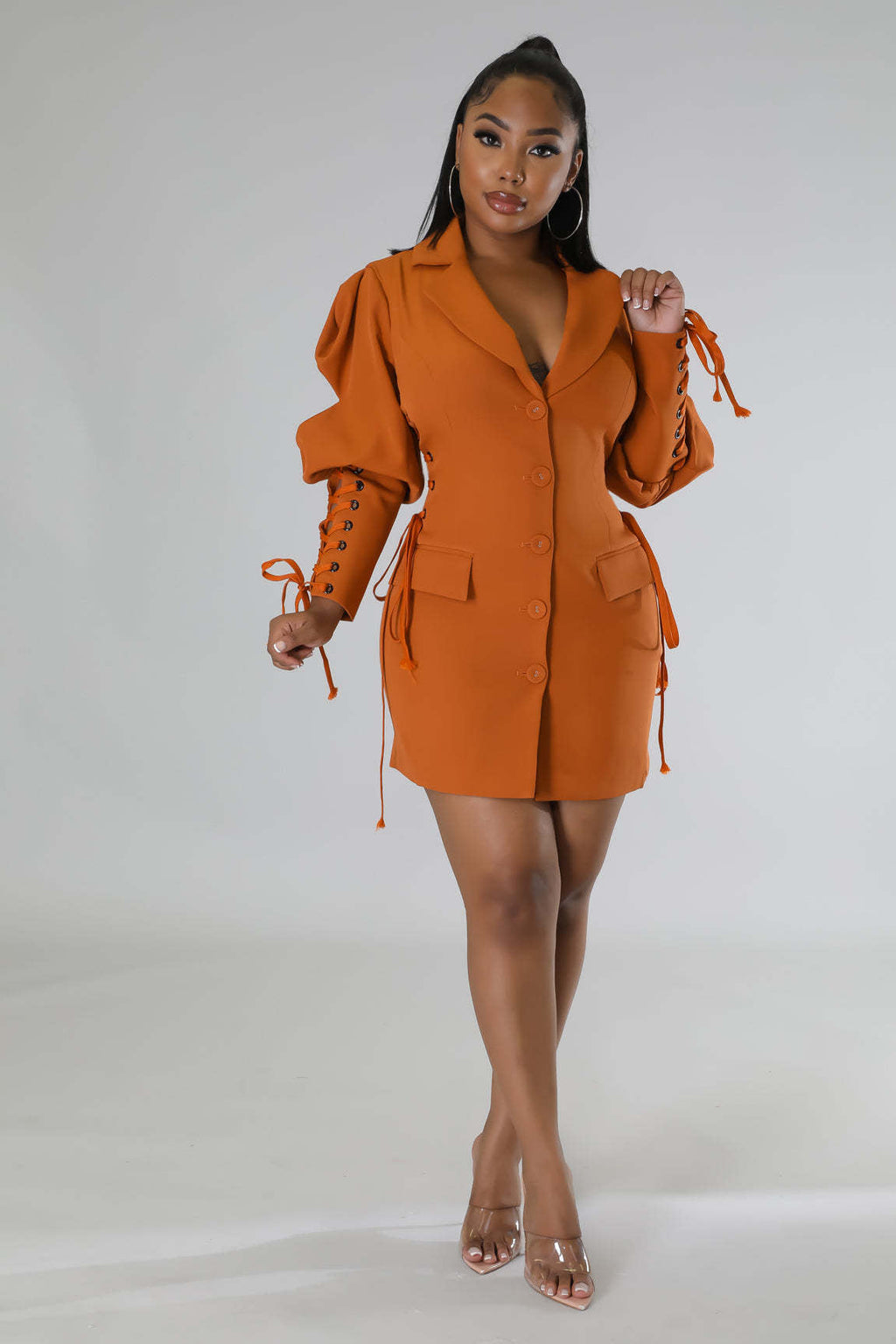 Women Clothing Autumn Winter Sexy Tied Dress