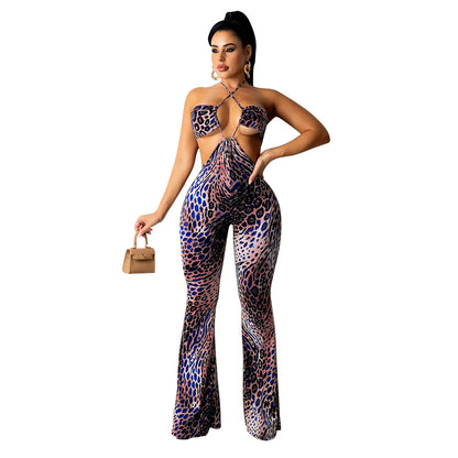 Cutout Halter Top Jumpsuit