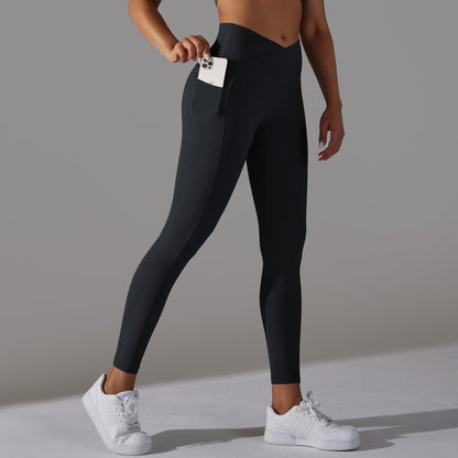 Cross Waist Pocket Active Pants