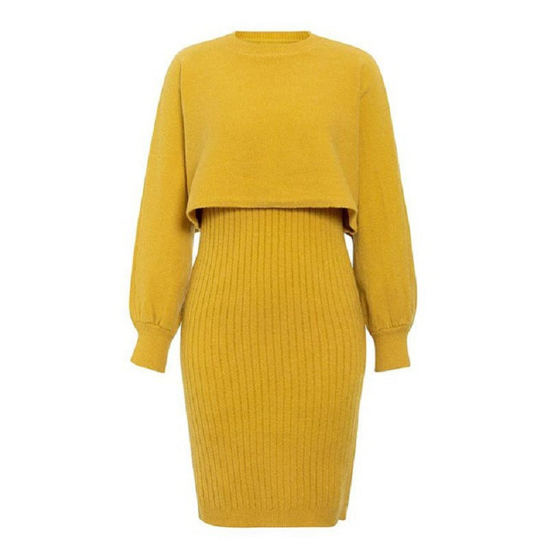 Two Piece Knitted Dress Set