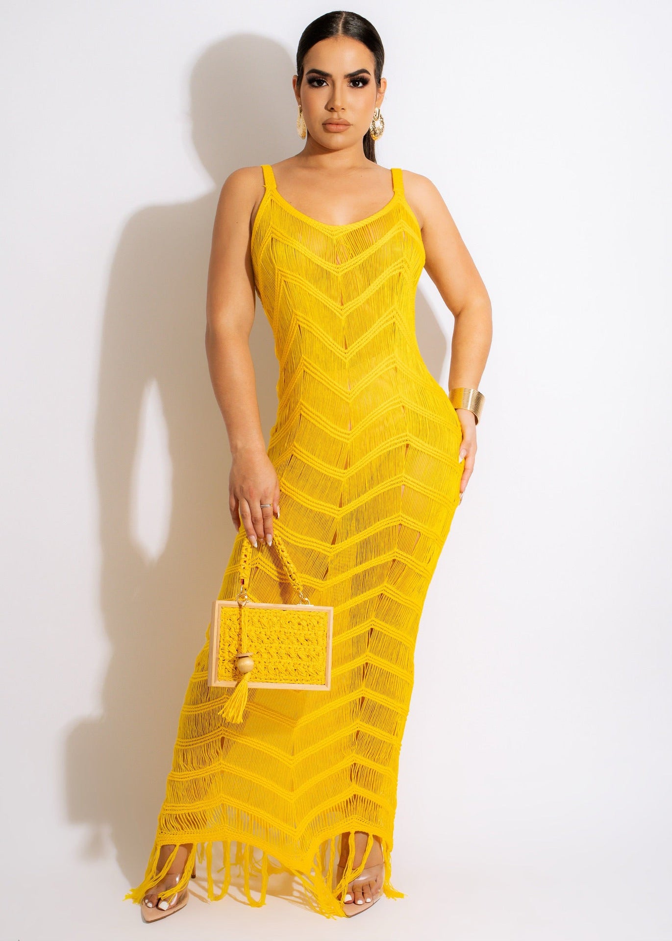 Knitted Tassel Beach Cover-up Dress