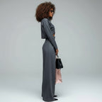 Two Piece Turtleneck Cross Pants  Sets