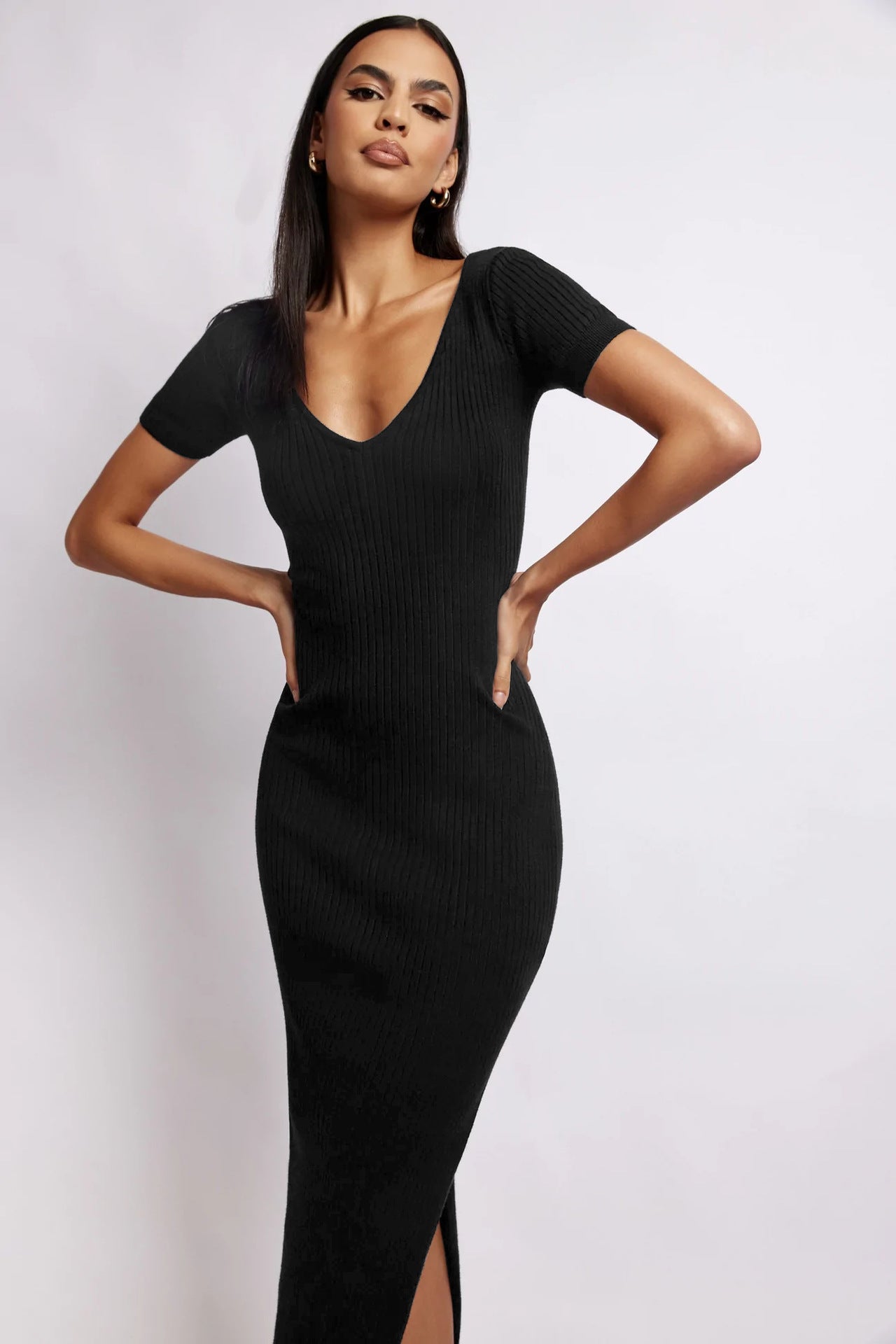 Knitted Split Dress