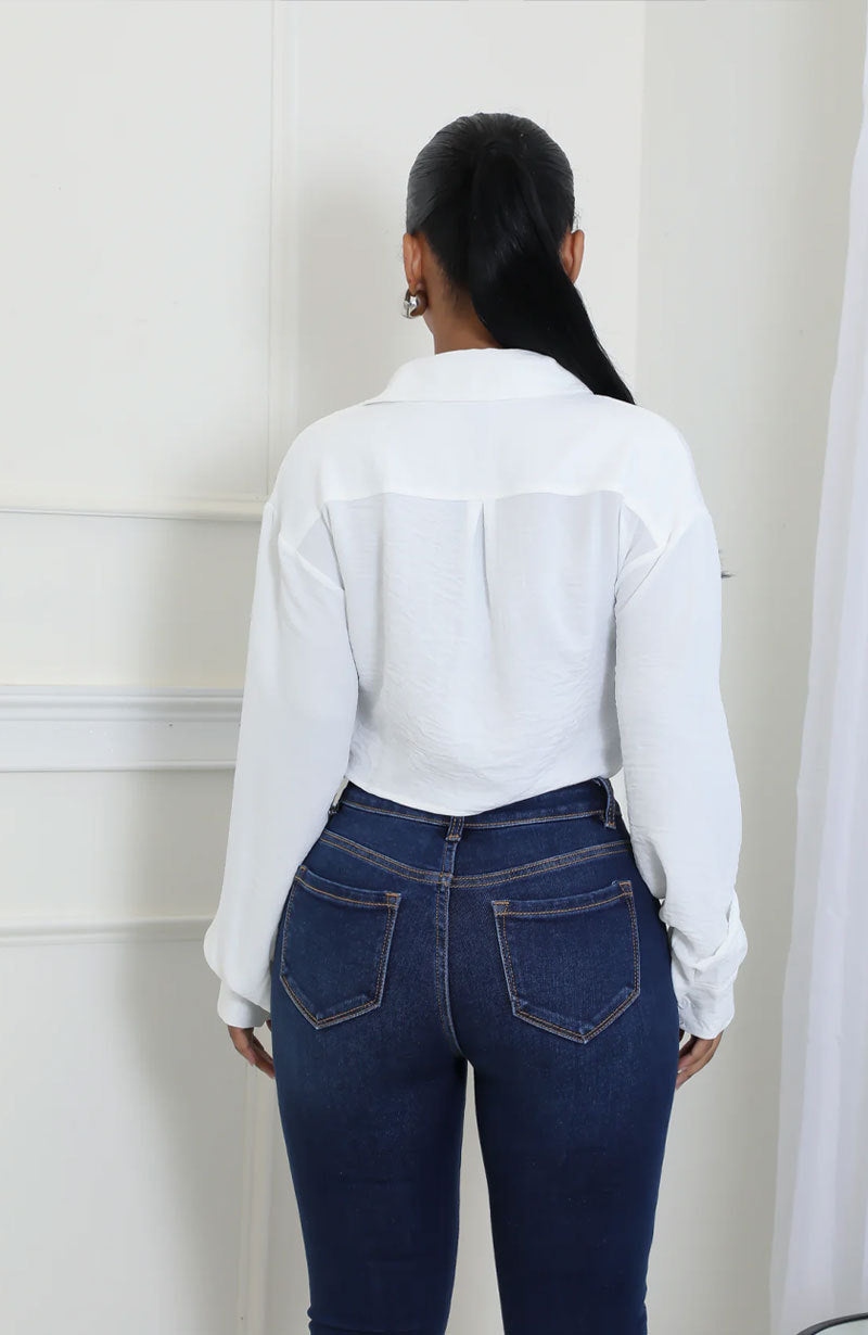 Cropped Button Shirt