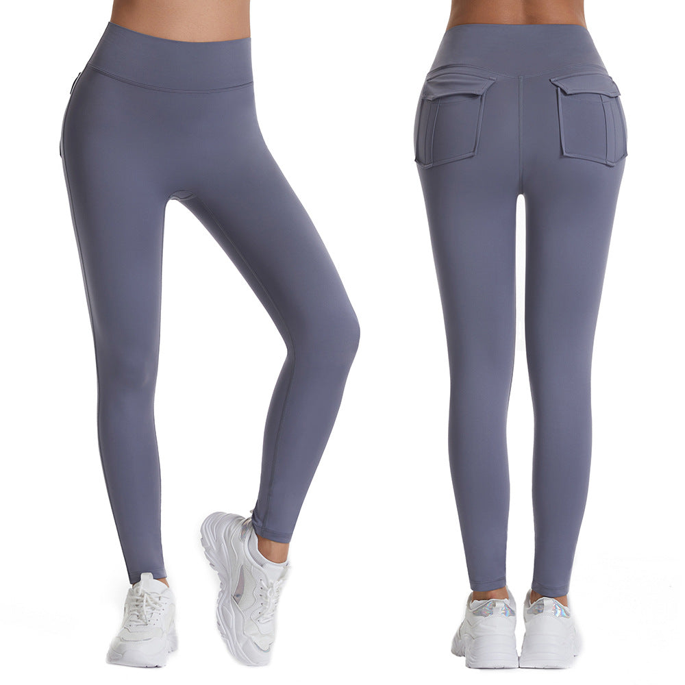 High Waist Double Pockets Active Pants