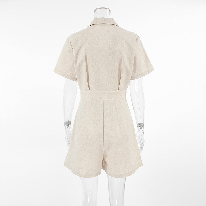 French Linen Romper