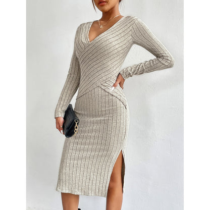 Split Long Sleeve Dress