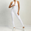 One Piece Zipper Cutout Back Activewear Jumpsuit
