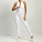 One Piece Zipper Cutout Back Activewear Jumpsuit