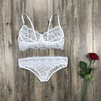 Embroidered Lace Lingerie Bra & Panties Set