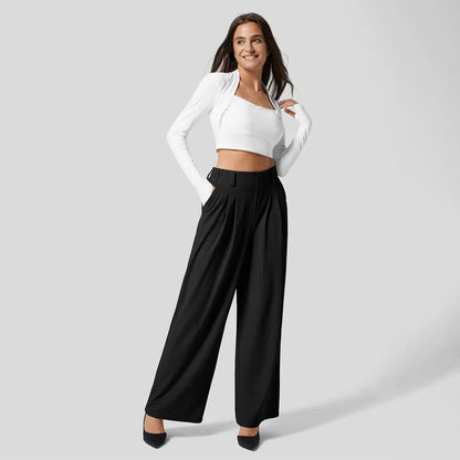 Pleated Slim Loose Work Pant