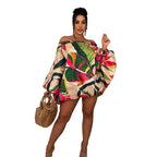 Off Shoulder Batwing Sleeve Dress