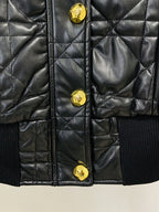 Goods Star Locomotive Plaid Style Leather Jacket