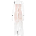 Summer Tube Top Sleeveless Backless Dress Sexy Slim Mid Length Dress