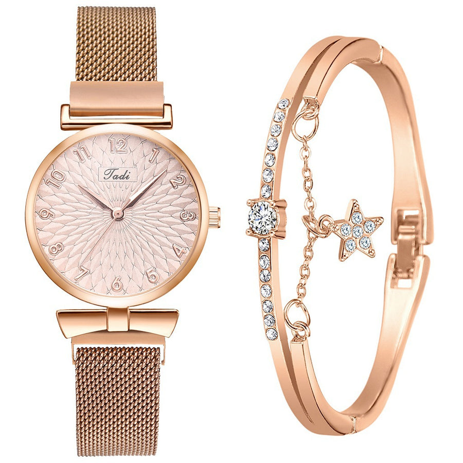 Ladies Bracelet Quartz Watch Set